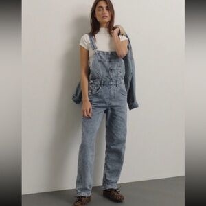 Free People Ziggy Overalls in Powder Blue